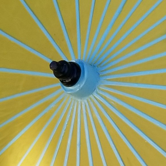 Set of 2 painted Chinese design fabric umbrellas - Picture 12 of 14